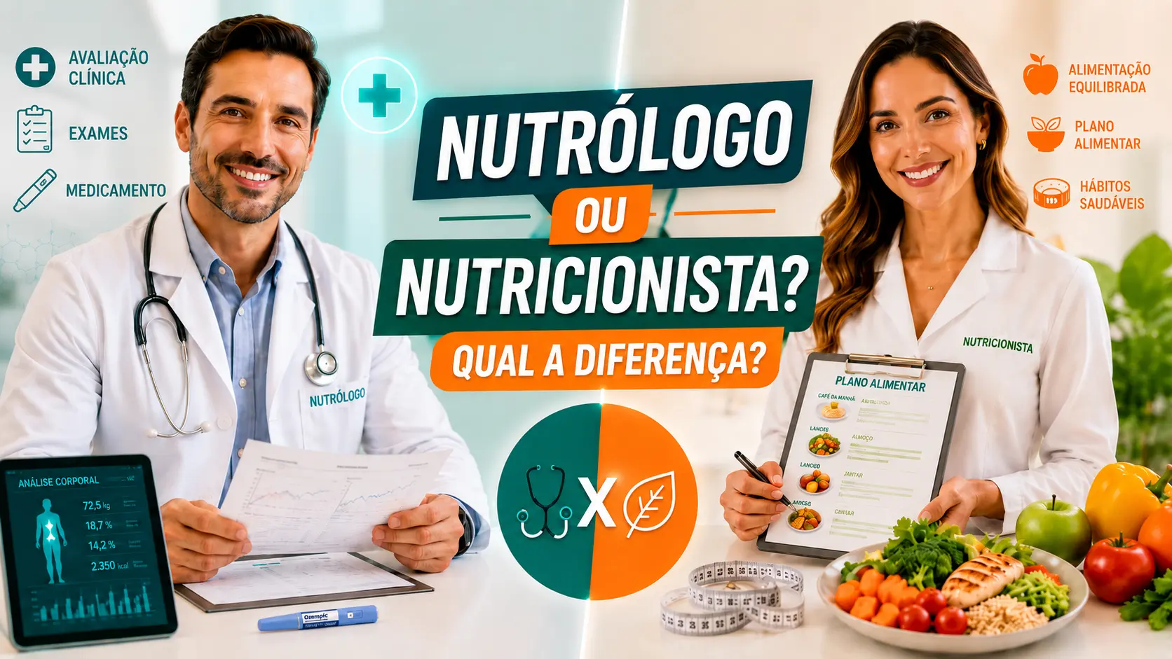 Nutrólogo ou nutricionista: qual a diferença no emagrecimento