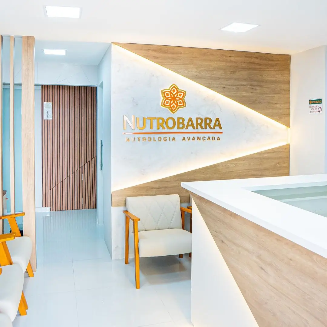 Recepção da Clínica Nutrobarra para consulta com nutrólogo na Barra da Tijuca